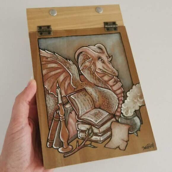 Handmade Dragon Notebook with Mixed Paper, Great Gift for Boy - Picture 1 of 8